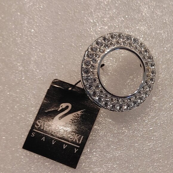 Swarovski (Crystals) Brooch in Silver-tone. Swan signed/stamped. - Picture 9 of 16